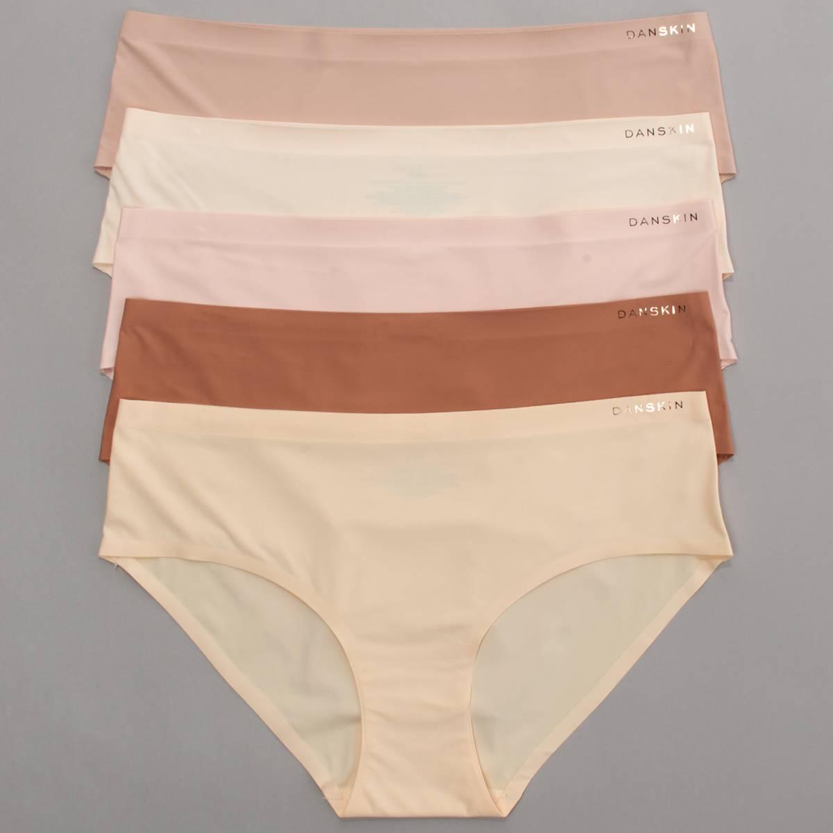 Womens Danskin 5pk. Metal Logo Hipster Panties - DS9151-5PKW