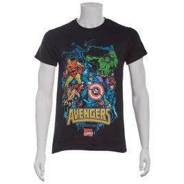 Young Mens Marvel Electric Avengers Short Sleeve Tee