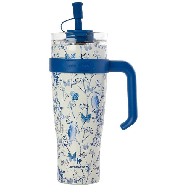 Gourmet Home Capri Insulated Tumbler with Handle - Blue Willow