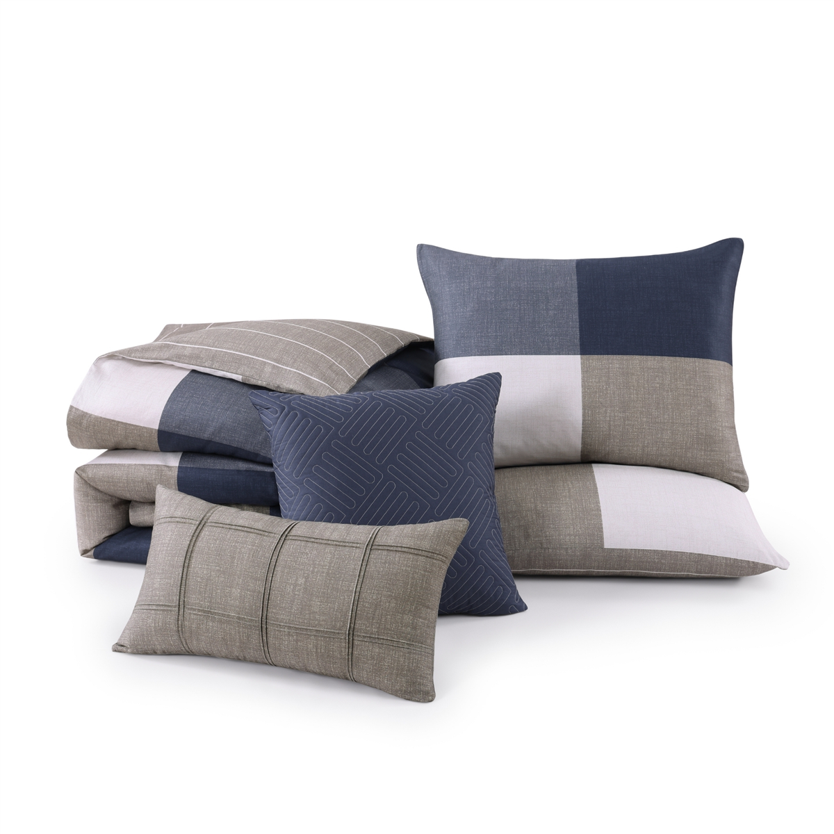 Bebejan Checkered 5pc. Reversible Comforter Set