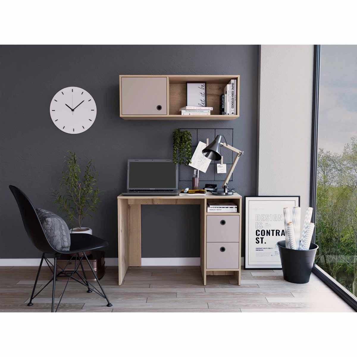 FM FURNITURE Light Oak Tokyo Office Set