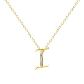 Accents by Gianni Argento Gold Plated Initial I Pendant Necklace