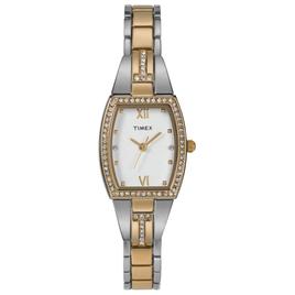 Womens Timex(R) Two-Tone Crystal Accent Watch - TW2W95800JT