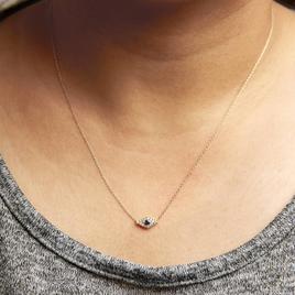 Haus of Brilliance 10kt. Gold Blue Sapphire & Diamond Pendant