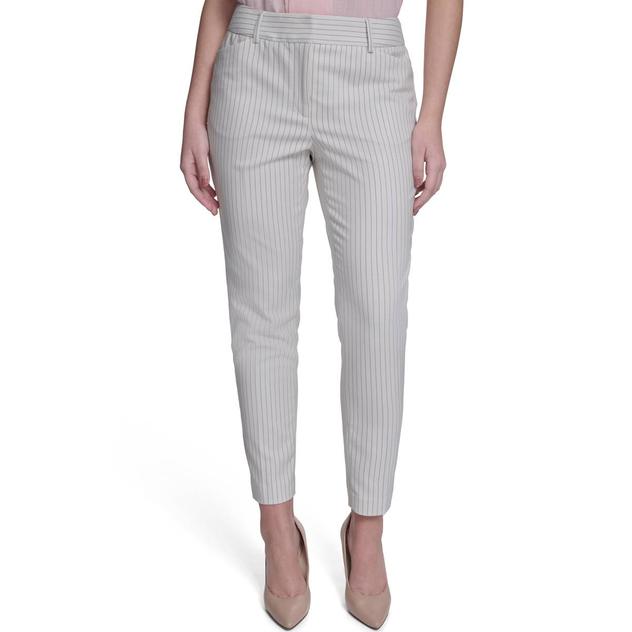Womens Tommy Hilfiger Mid Rise Pinstripe Slim Dress Pants
