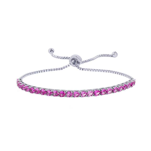 Gemstone by Gianni Argento 3mm Round Tennis Adjustable Bracelet