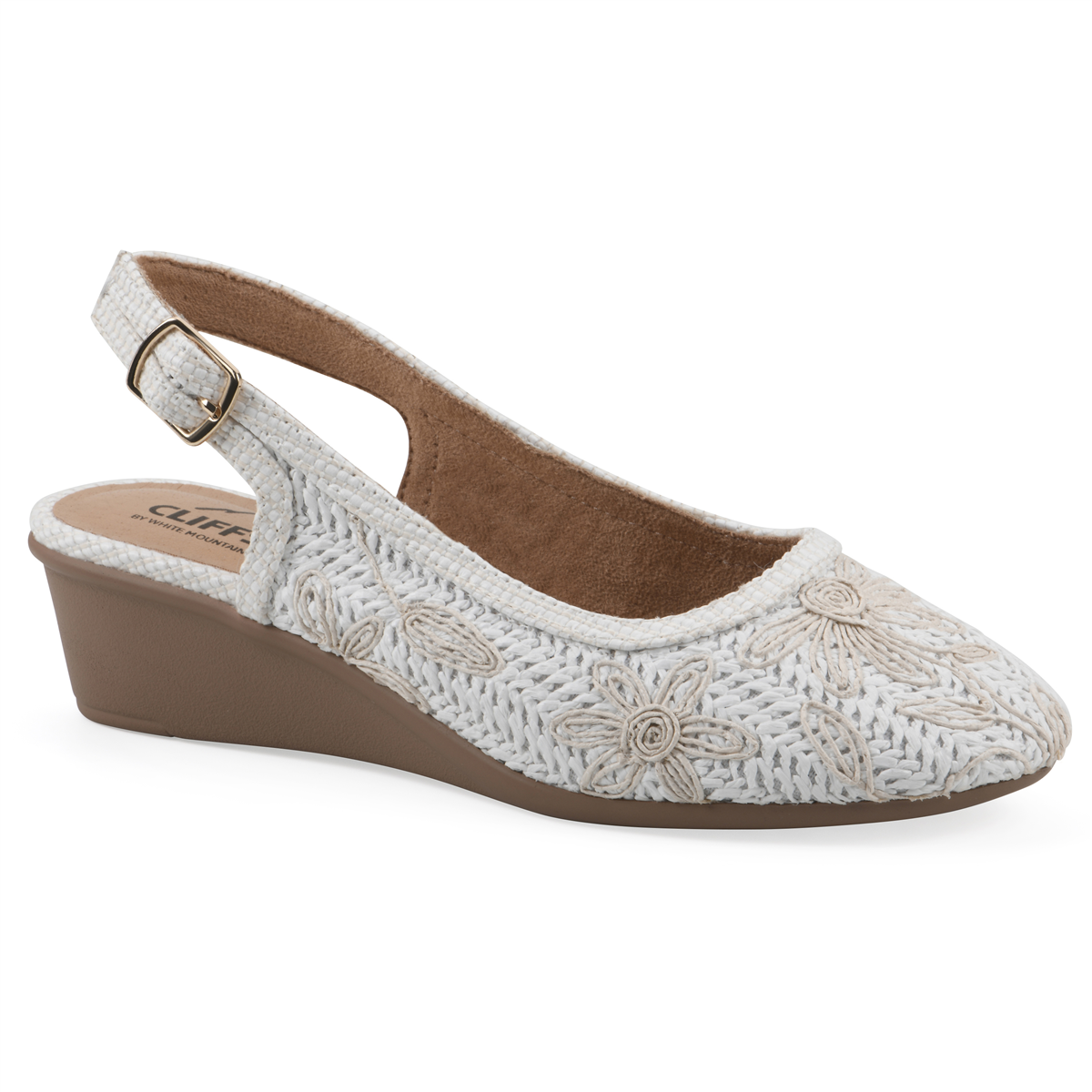 Womens Cliffs by White Mountain Boris Wedge Slingback Heels