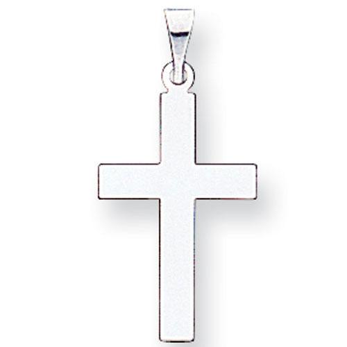 Unisex Gold Classics(tm) 14kt. White Gold Cross Pendant