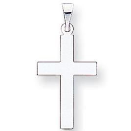 Unisex Gold Classics(tm) 14kt. White Gold Cross Pendant