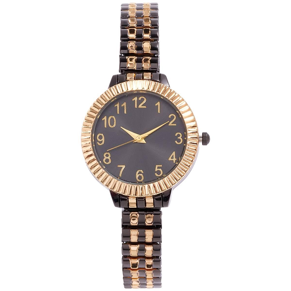 Womens Gold-Tone Coin Edge Expansion Band Watch - 14933B-07-D36