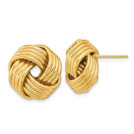 Gold Classics(tm) 16mm Gold Love Knot Stud Earrings