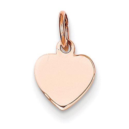 Gold Classics(tm) 14kt. Rose Gold Heart Disc Charm