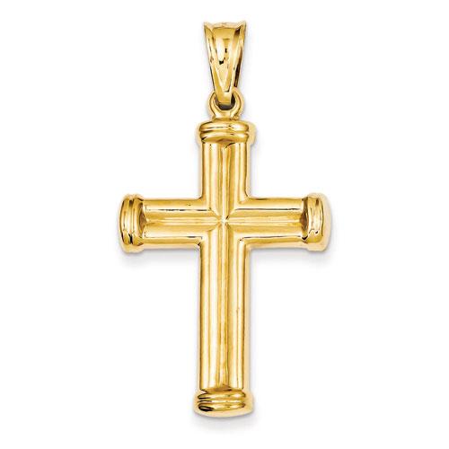 Unisex Gold Classics(tm) 14kt. Yellow Gold Hollow Cross Pendant