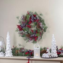 Northlight Seasonal Plaid & Berries Artificial Christmas Wreath