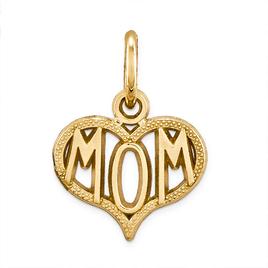 Gold Classics(tm) 14kt. Yellow Gold Mom Heart Charm
