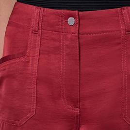 Womens DKNY Mid Rise Top Stitch Straight Leg Pants