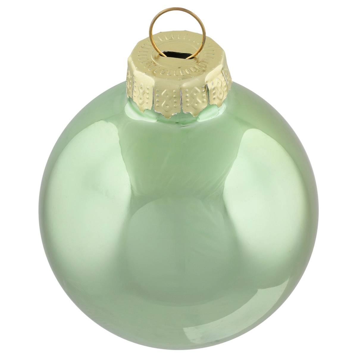 Northlight Seasonal 10ct. Grass Green Glass Christmas Ornaments