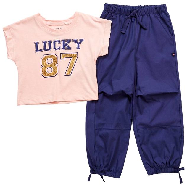 Girls (4-6x) Limited Too™ 2pc. Lucky Top & Linen Pants Set