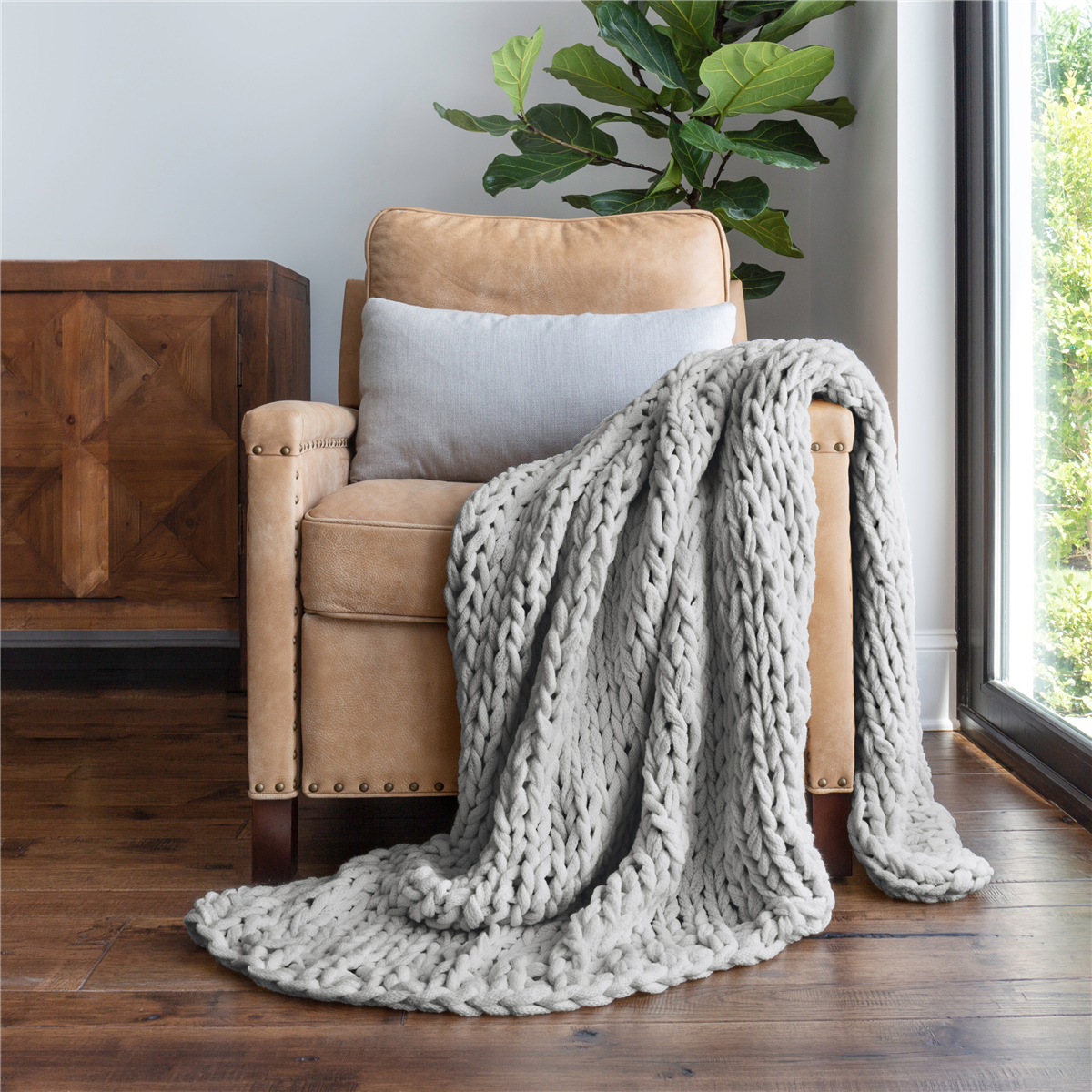 Soft Essentials Ultra Soft Chunky Knit Throw Blanket