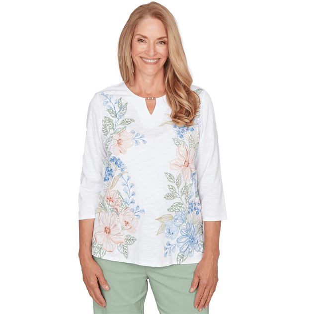 Petite Alfred Dunner St. Augustine Blooming Floral Blouse