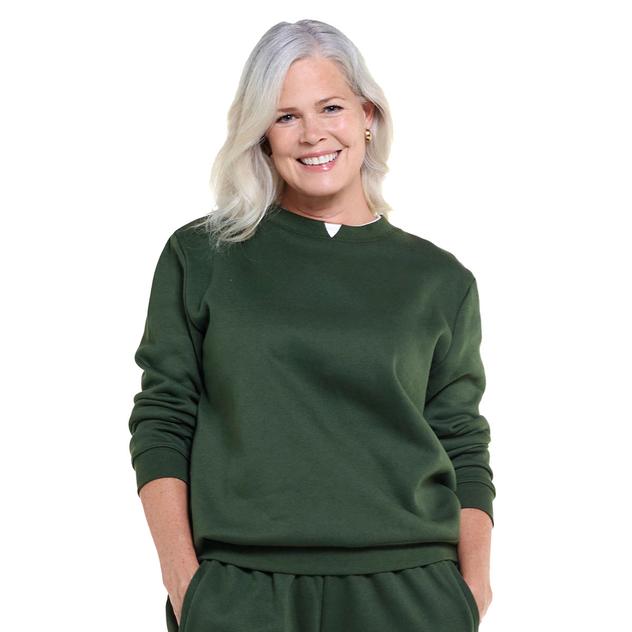 Petite Hasting & Smith Long Sleeve Solid Crew Neck Sweatshirt