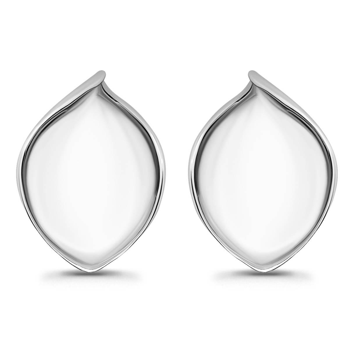 Designs by FMC Sterling Silver Organic Teardrop Stud Earrings