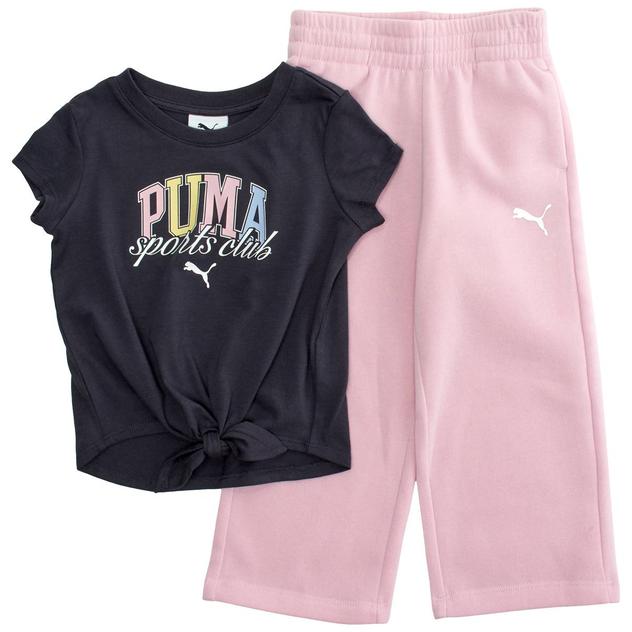 Toddler Girl Puma® Short Sleeve Sports Club Tee & Sweatpants Set