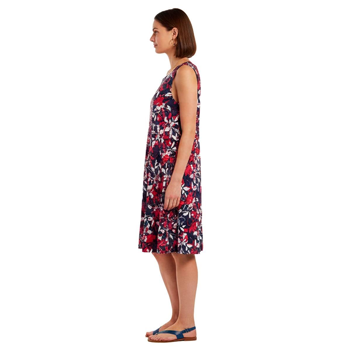 Womens Nina Leonard Sleeveless Floral Side Pocket Shift Dress