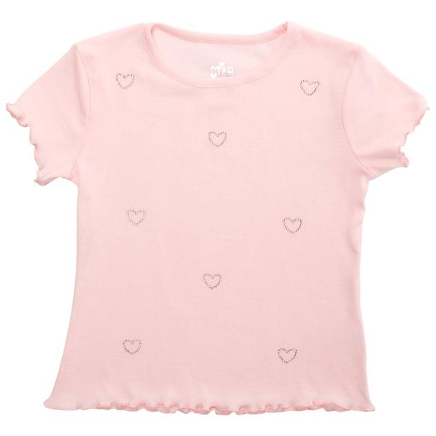 Girls (7-16) Star Ride® Short Sleeve Rhinestone Heart Tee