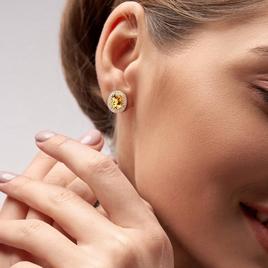 Sophia B 7 4/5ctw. Citrine & White Topaz Stud Earrings