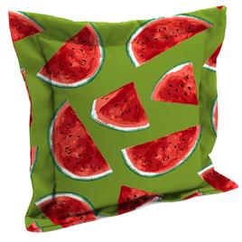 Jordan Manufacturing Melon Citrus Flange Edge Outdoor Toss Pillow