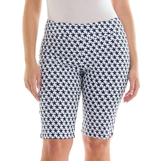 Womens Zac & Rachel Pull On Stars Bermuda Shorts