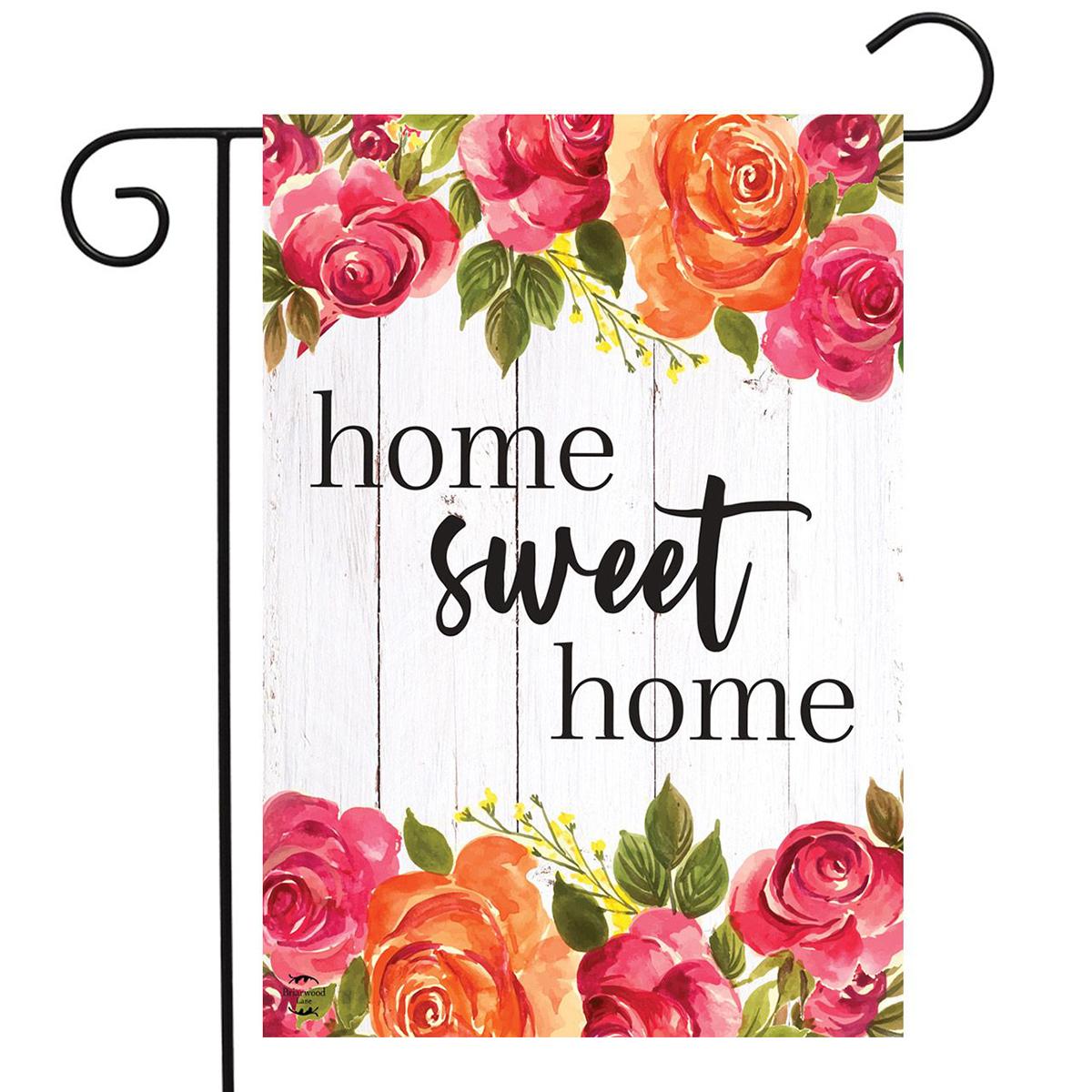 Briarwood Lane Home Sweet Home Floral Garden Flag