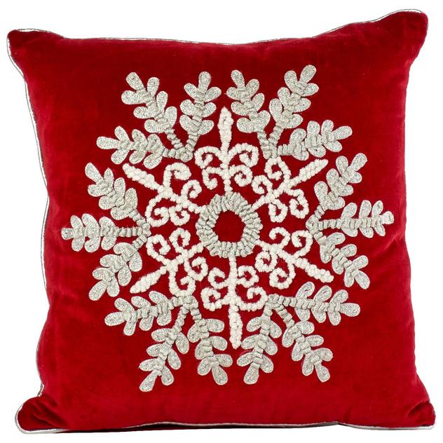 Full Snowflake Decorative Pillow - 16x16