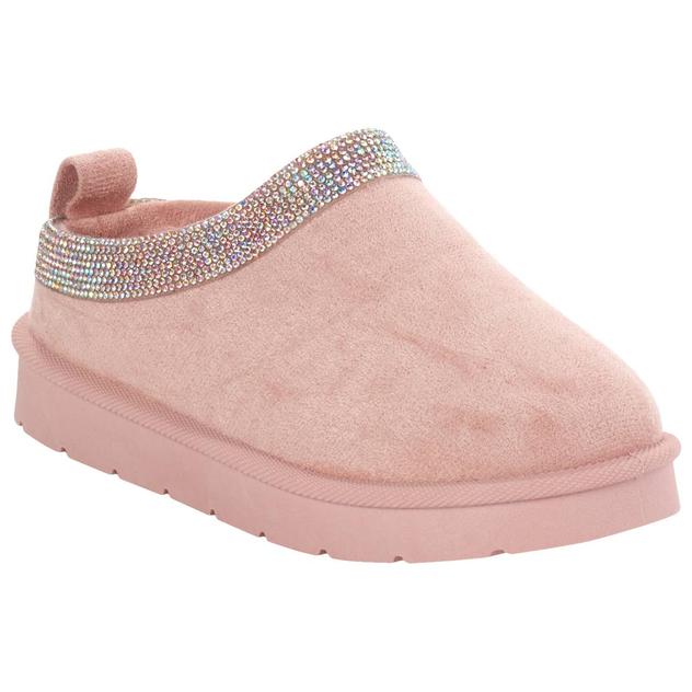 Girls Sugar Kiss Rhinestone Ankle Faux Fur Lined Clogs