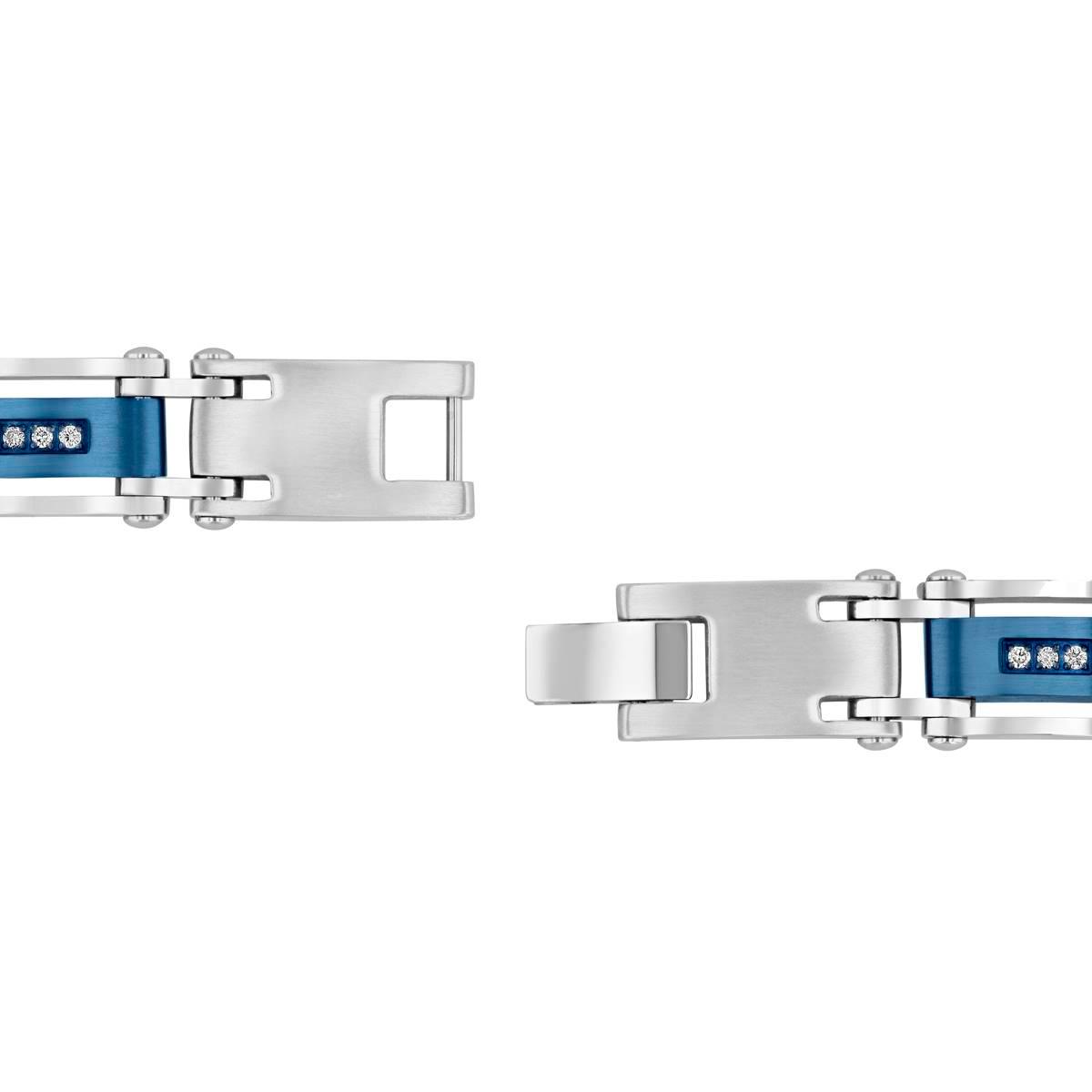 Mens Nova Star® Forged 1/10ctw. Lab Grown Diamond Link Bracelet