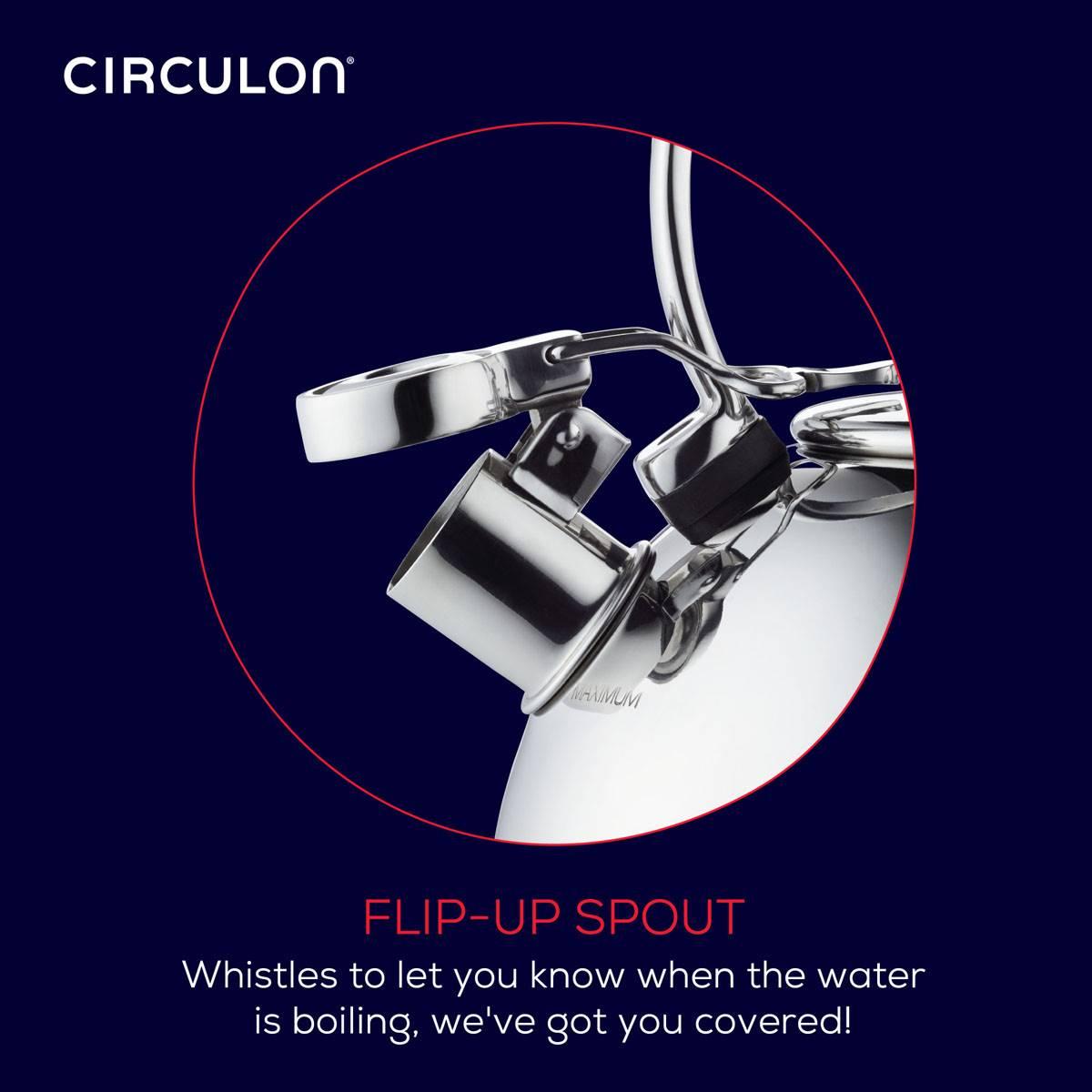 Circulon® 2.3qt. Stainless Steel Whistling Teakettle