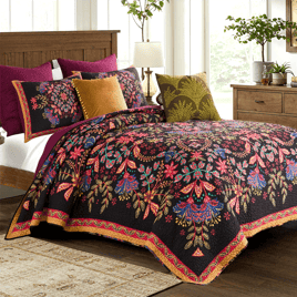 Greenland Home Fashions(tm) Jessa Ornate Botannical Quilt Set