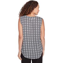 Plus Size Emaline Essentials Sleeveless V-Neck Medallion Blouse