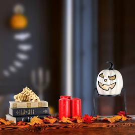 National Tree 15in. LED Ghost Pumpkin in Stand