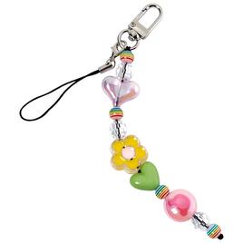 Kids Lil'' Ashley Flower/Hearts & Beads Charm Keychain