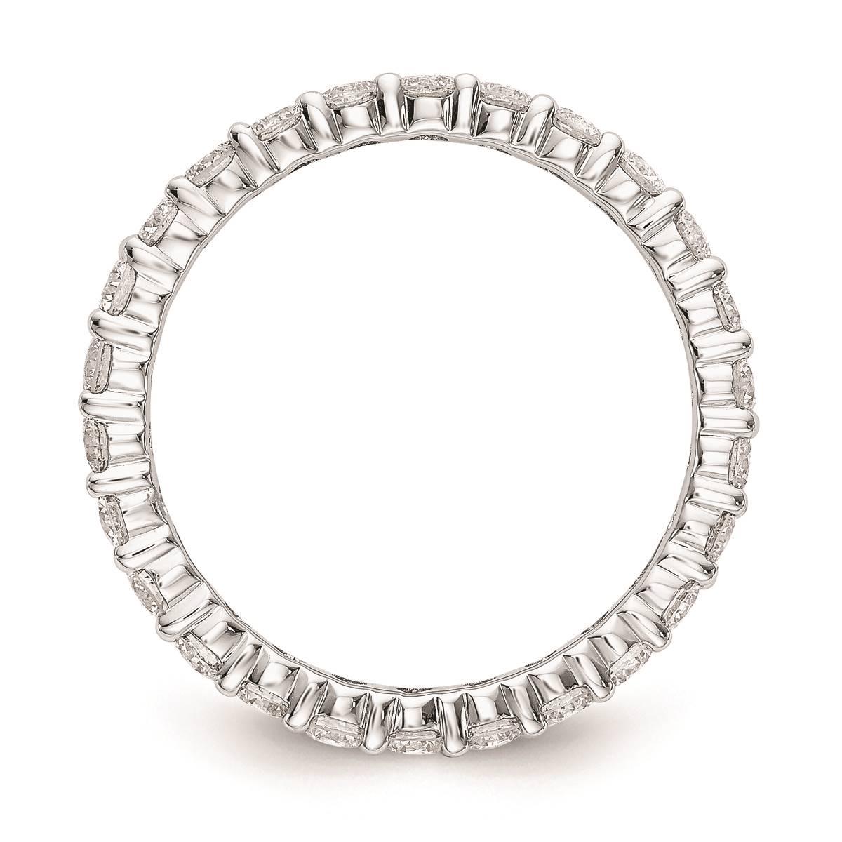 Pure Fire 14kt. White Gold Lab Grown Diamond Prong Eternity Band