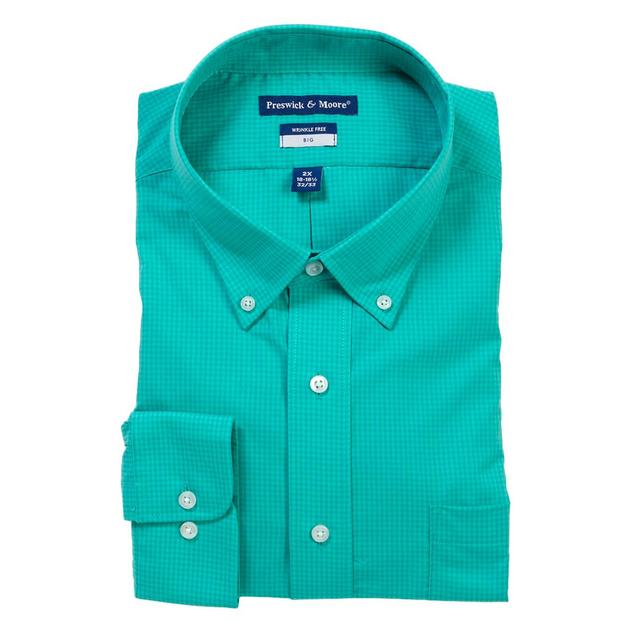 Mens Big & Tall Preswick & Moore® Stretch Dress Shirt - Ceramic