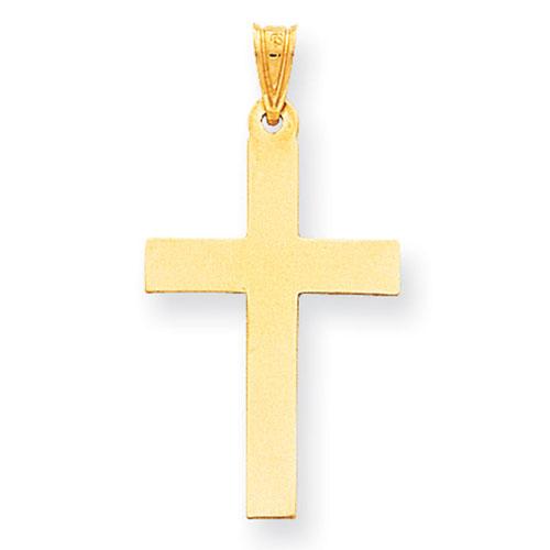Unisex Gold Classics™ Yellow Gold Polished Cross Pendant