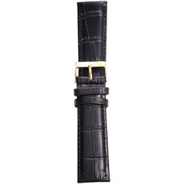 Unisex Watchbands 2 Go Croco Calfskin Leather Band - Black