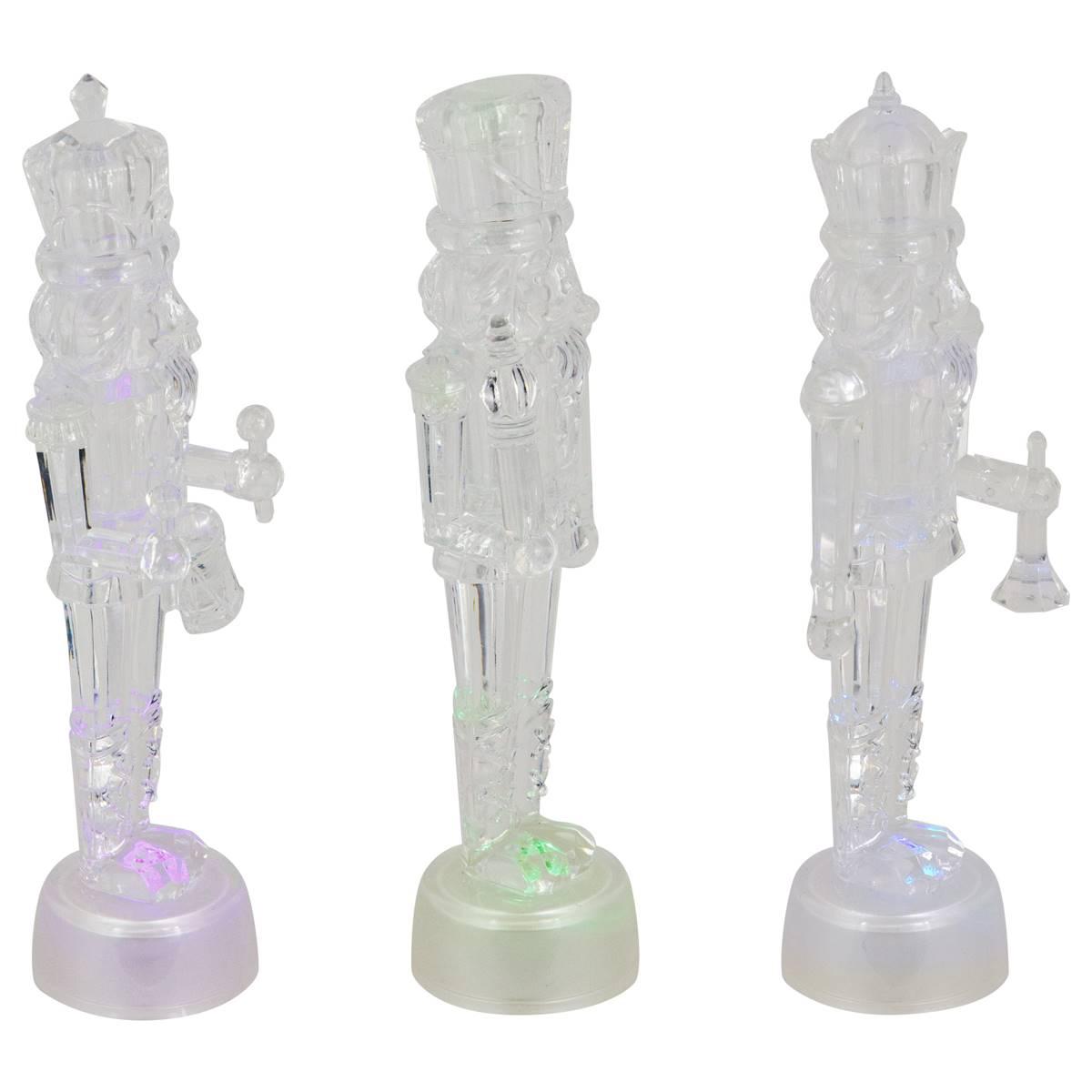 Northlight Seasonal LED Icy Crystal Nutcrackers - Set of 3