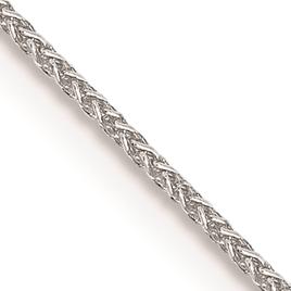 Unisex Gold Classics(tm) 0.8mm. 14k White Gold Spiga 14in. Necklace