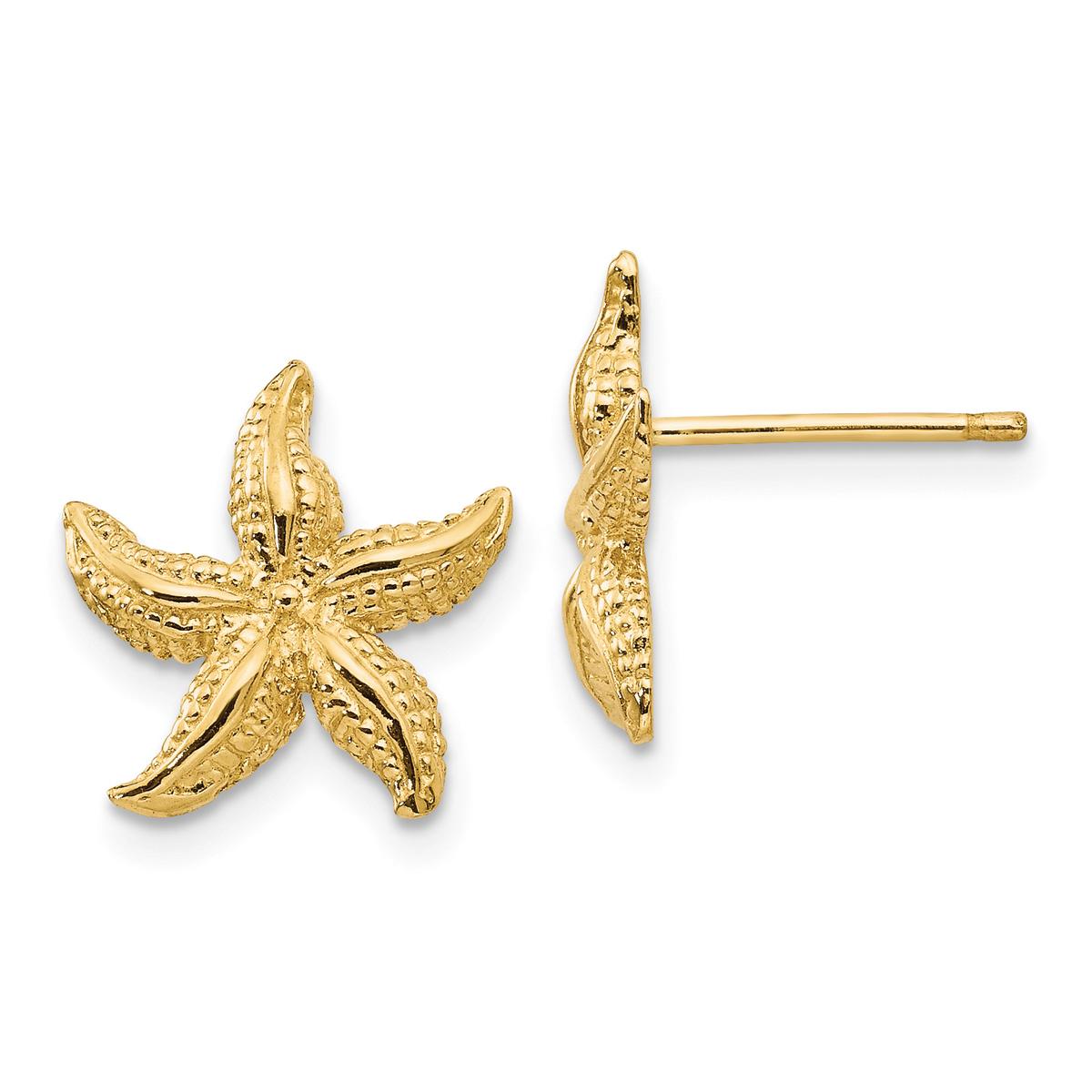Gold Classics(tm) 14kt. Gold 13mm Starfish Stud Earrings