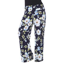 Plus Size White Mark Floral Print Palazzo Pants