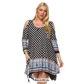 Plus Size White Mark Antonia Cut-Out Shoulder Tunic